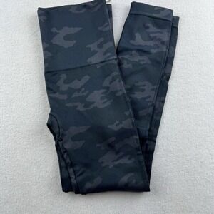 Spanx Womens Look‎ At Me Now Seamless Camo Leggings Black Size Medium